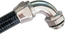 Delikon Liquid Tight Conduit and Heavy Series Swivel Stainless Steel Liquid Tight Connector protect Generator cables